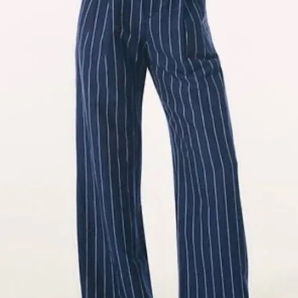 GAP Navy and White Striped Pants